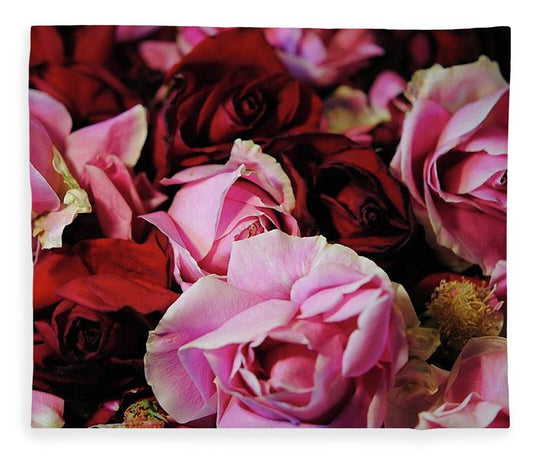 Pink and Red Roseheads - Blanket