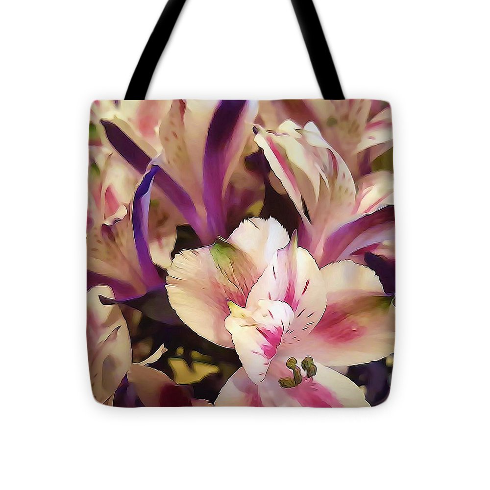 Pink and White Flowers - Tote Bag