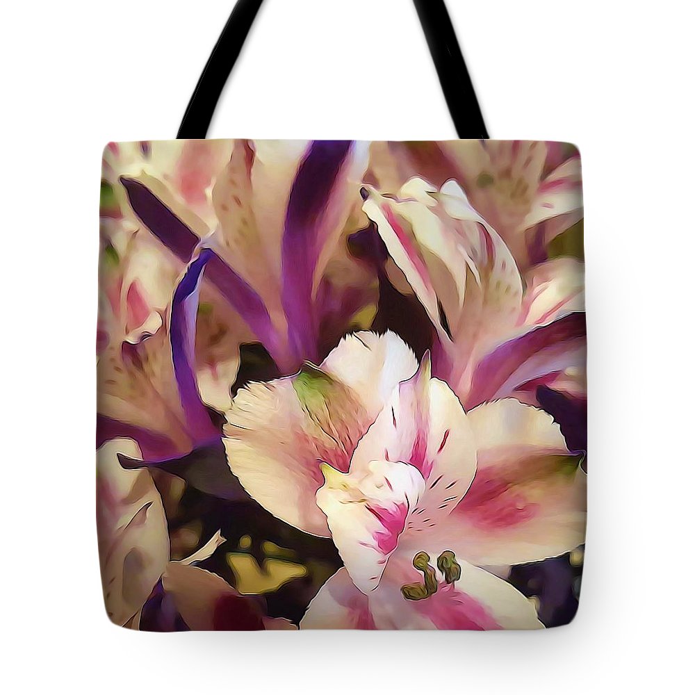 Pink and White Flowers - Tote Bag