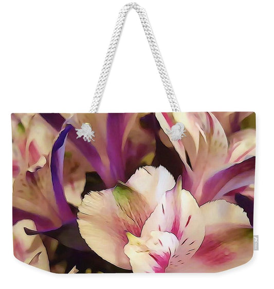 Pink and White Flowers - Weekender Tote Bag