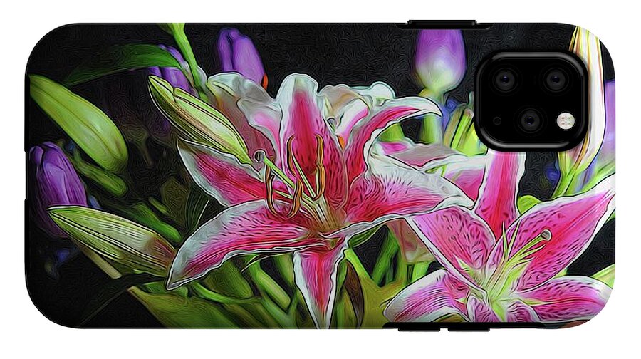 Pink and White Lily Bouquet - Phone Case