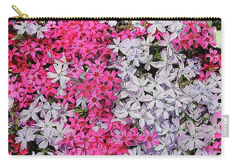 Pink and White Phlox - Carry-All Pouch