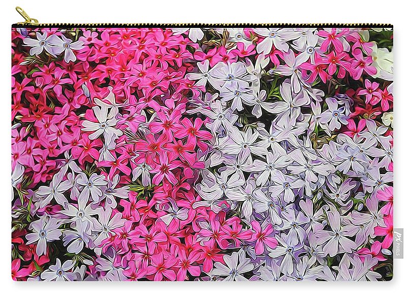 Pink and White Phlox - Carry-All Pouch