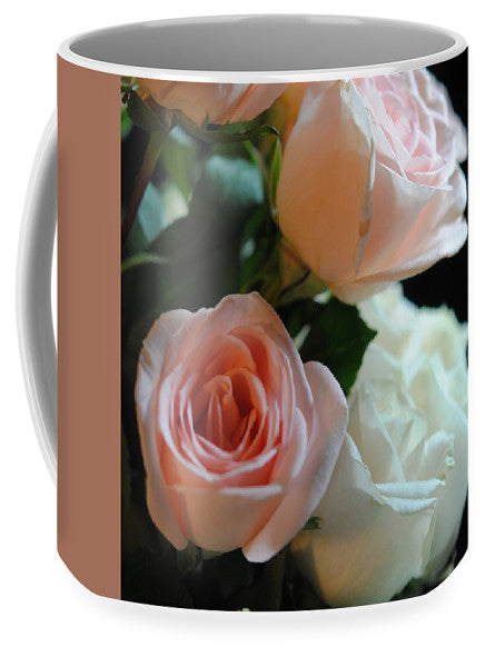 Pink and White Roses Bouquet - Mug