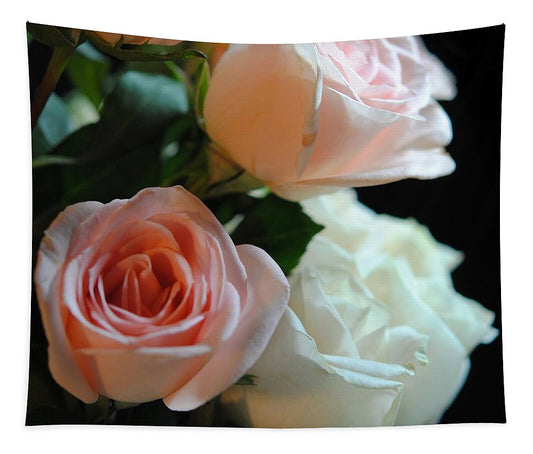 Pink and White Roses Bouquet - Tapestry