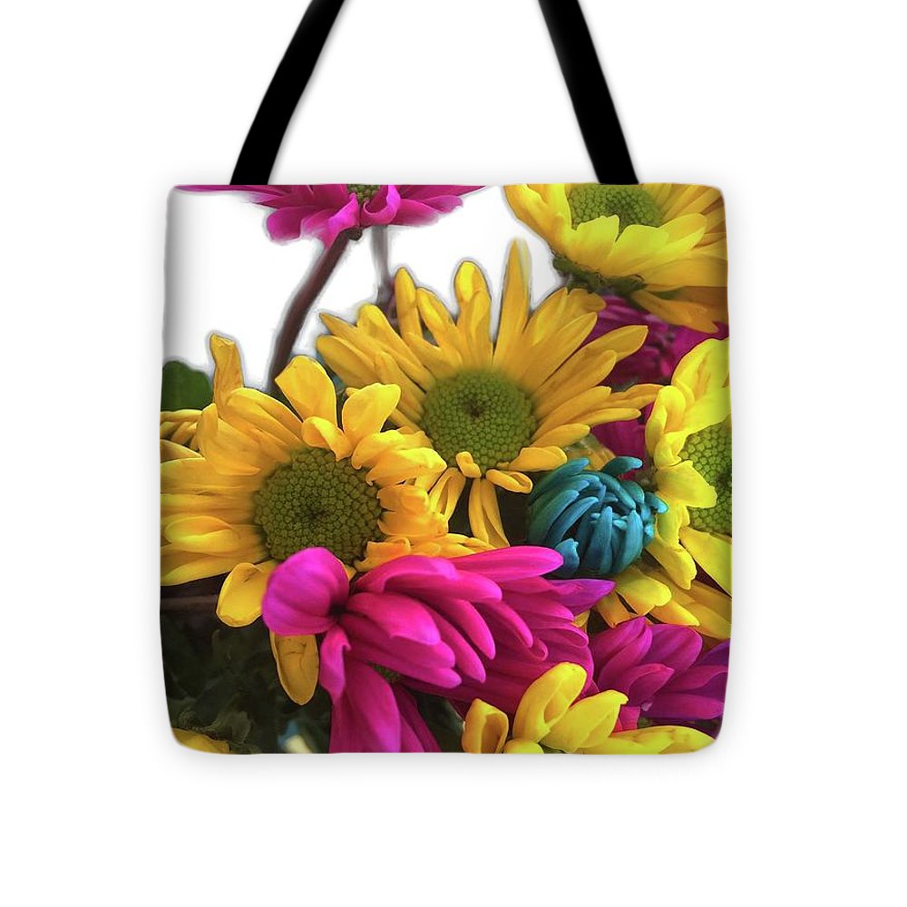 Pink and Yellow Daisies - Tote Bag