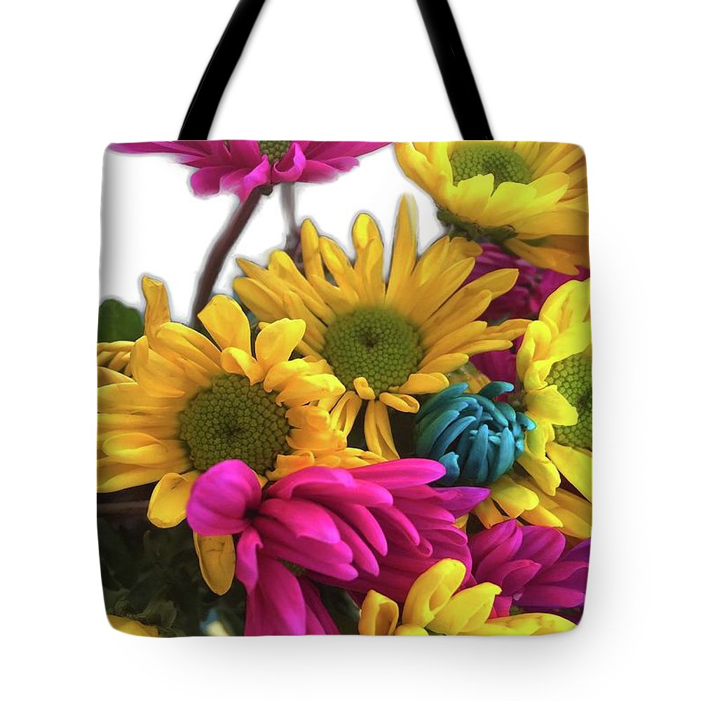 Pink and Yellow Daisies - Tote Bag