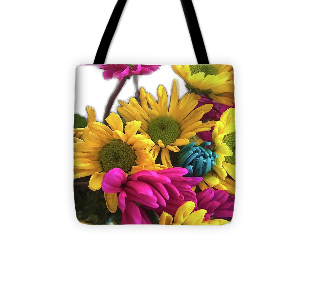 Pink and Yellow Daisies - Tote Bag