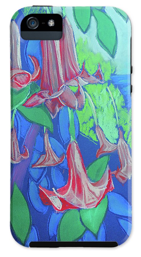 Pink Angels Trumpet Flowers Pastel - Phone Case