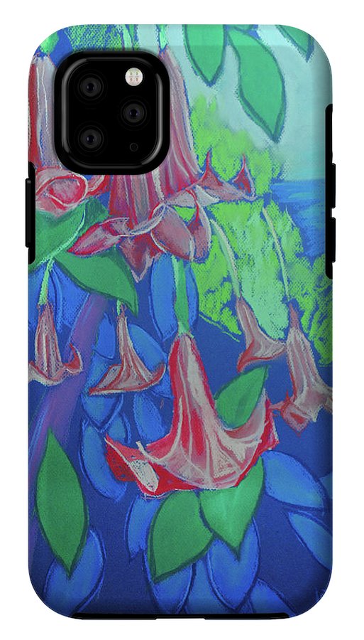 Pink Angels Trumpet Flowers Pastel - Phone Case