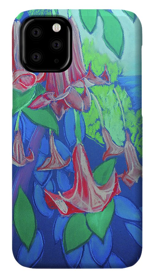 Pink Angels Trumpet Flowers Pastel - Phone Case