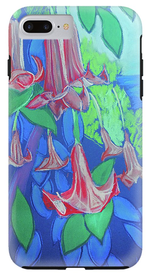 Pink Angels Trumpet Flowers Pastel - Phone Case