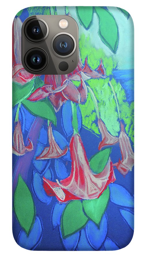 Pink Angels Trumpet Flowers Pastel - Phone Case