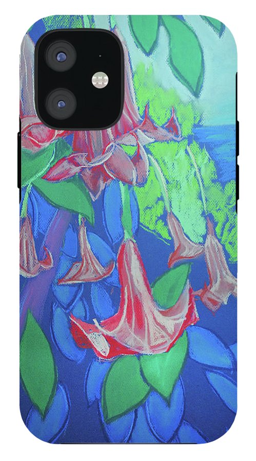 Pink Angels Trumpet Flowers Pastel - Phone Case