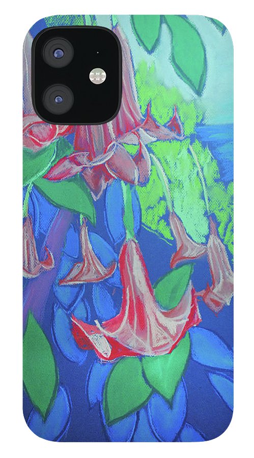 Pink Angels Trumpet Flowers Pastel - Phone Case