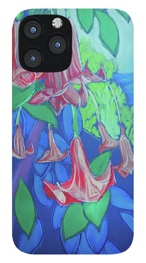 Pink Angels Trumpet Flowers Pastel - Phone Case