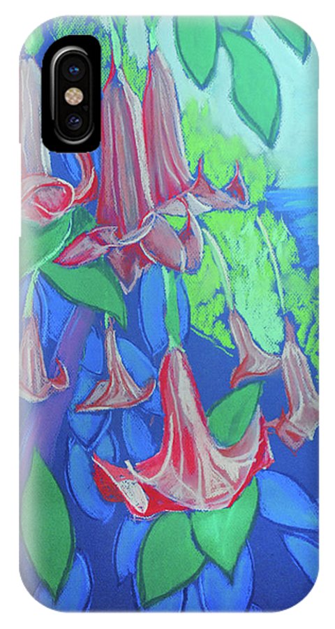 Pink Angels Trumpet Flowers Pastel - Phone Case