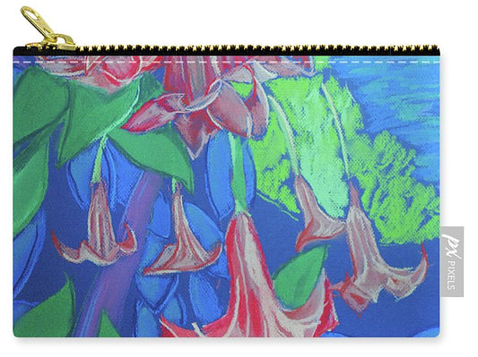 Pink Angels Trumpet Flowers Pastel - Carry-All Pouch