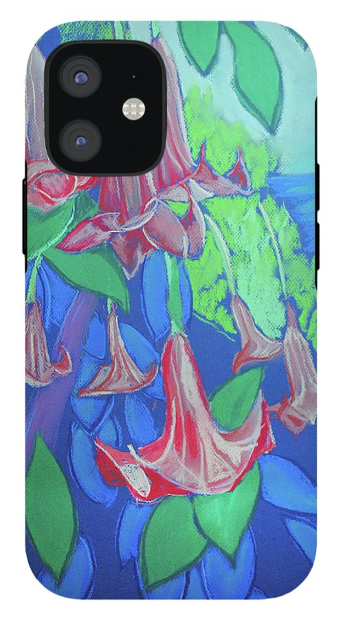 Pink Angels Trumpet Flowers Pastel - Phone Case