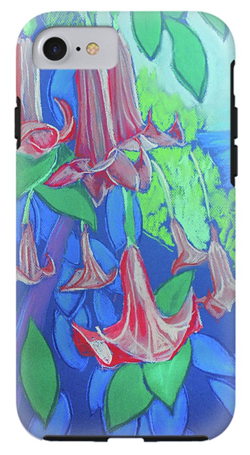 Pink Angels Trumpet Flowers Pastel - Phone Case