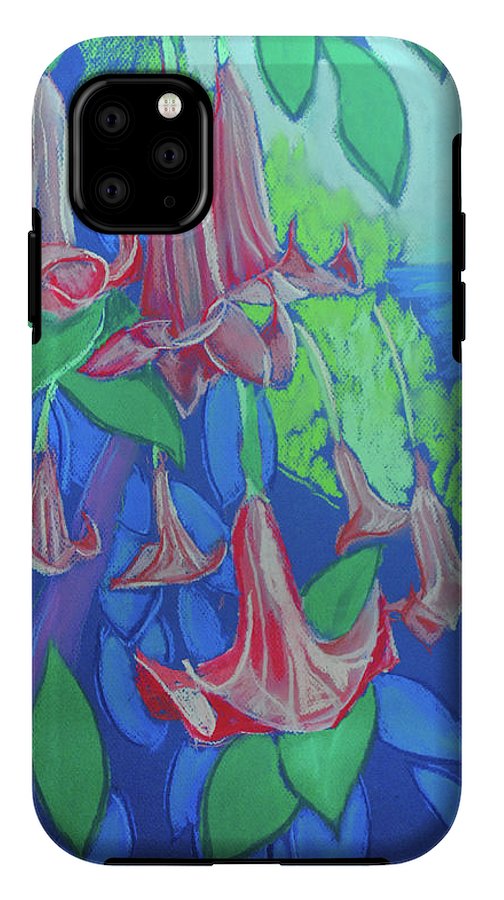 Pink Angels Trumpet Flowers Pastel - Phone Case