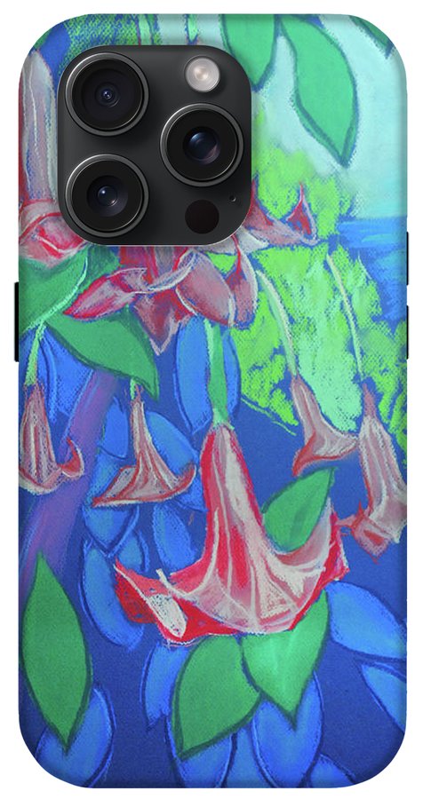 Pink Angels Trumpet Flowers Pastel - Phone Case