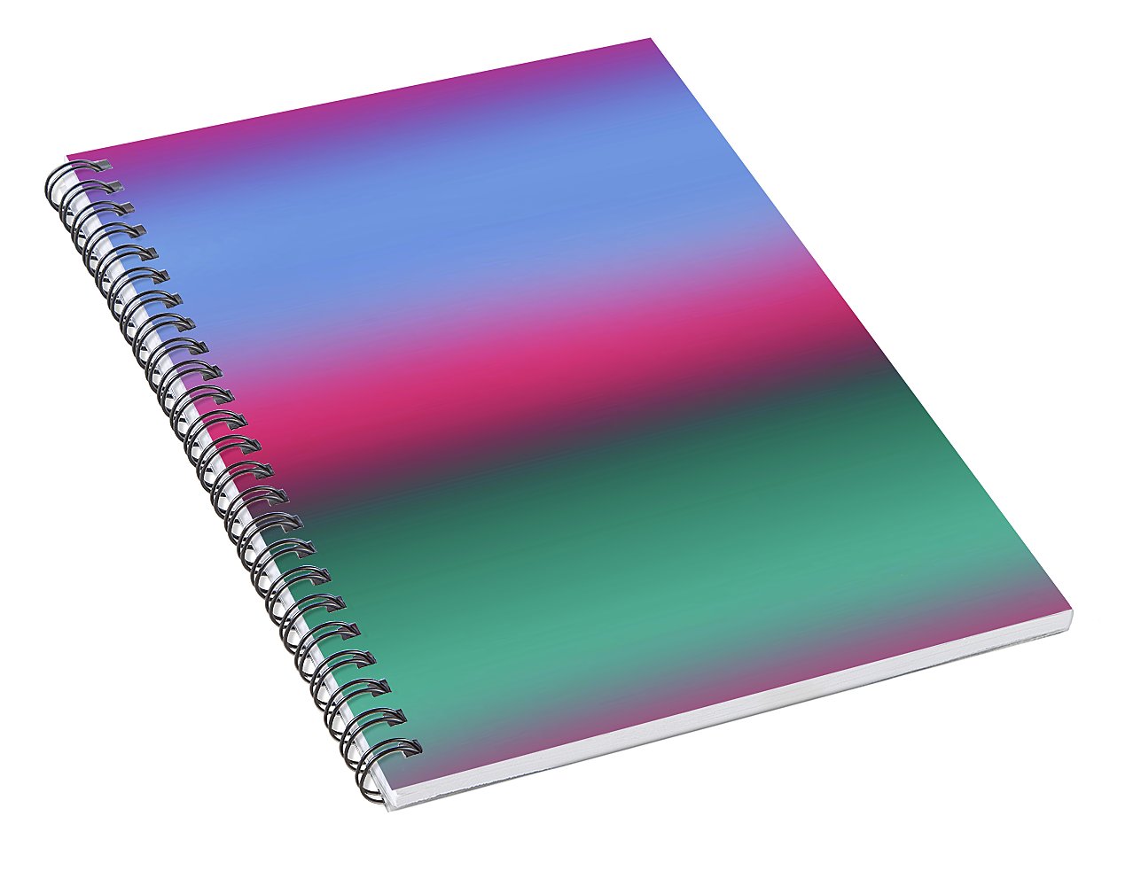 Pink Blue Green Gradient - Spiral Notebook
