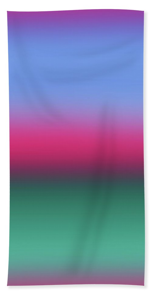 Pink Blue Green Gradient - Beach Towel