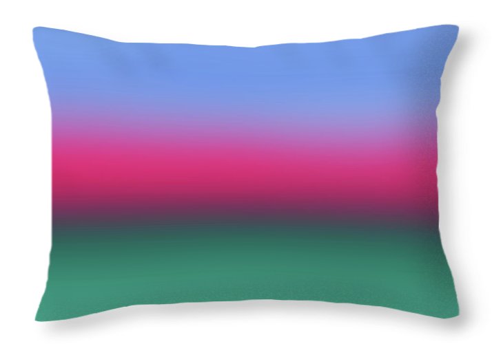 Pink Blue Green Gradient - Throw Pillow