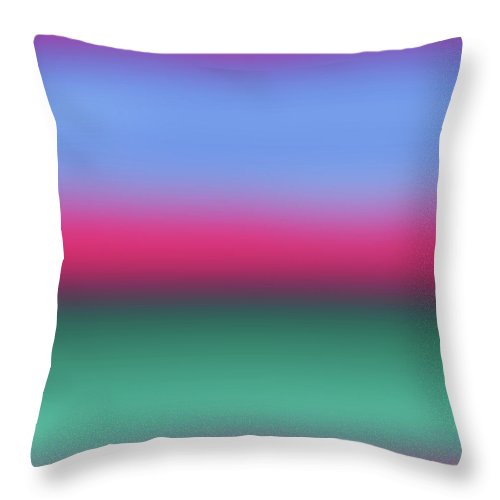 Pink Blue Green Gradient - Throw Pillow