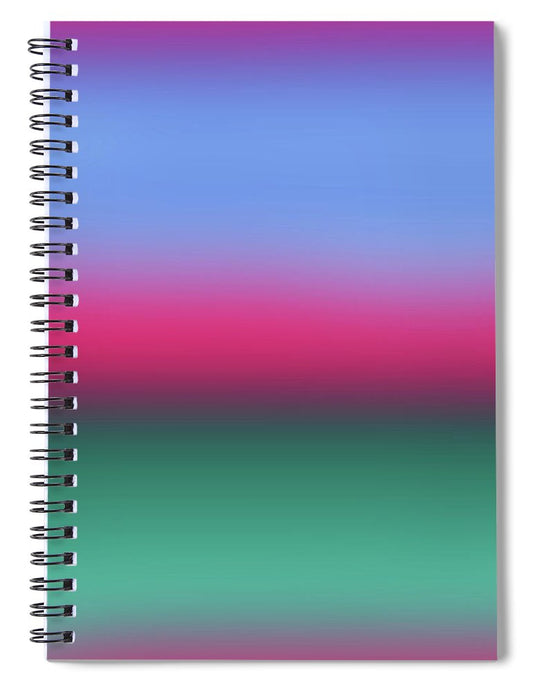 Pink Blue Green Gradient - Spiral Notebook