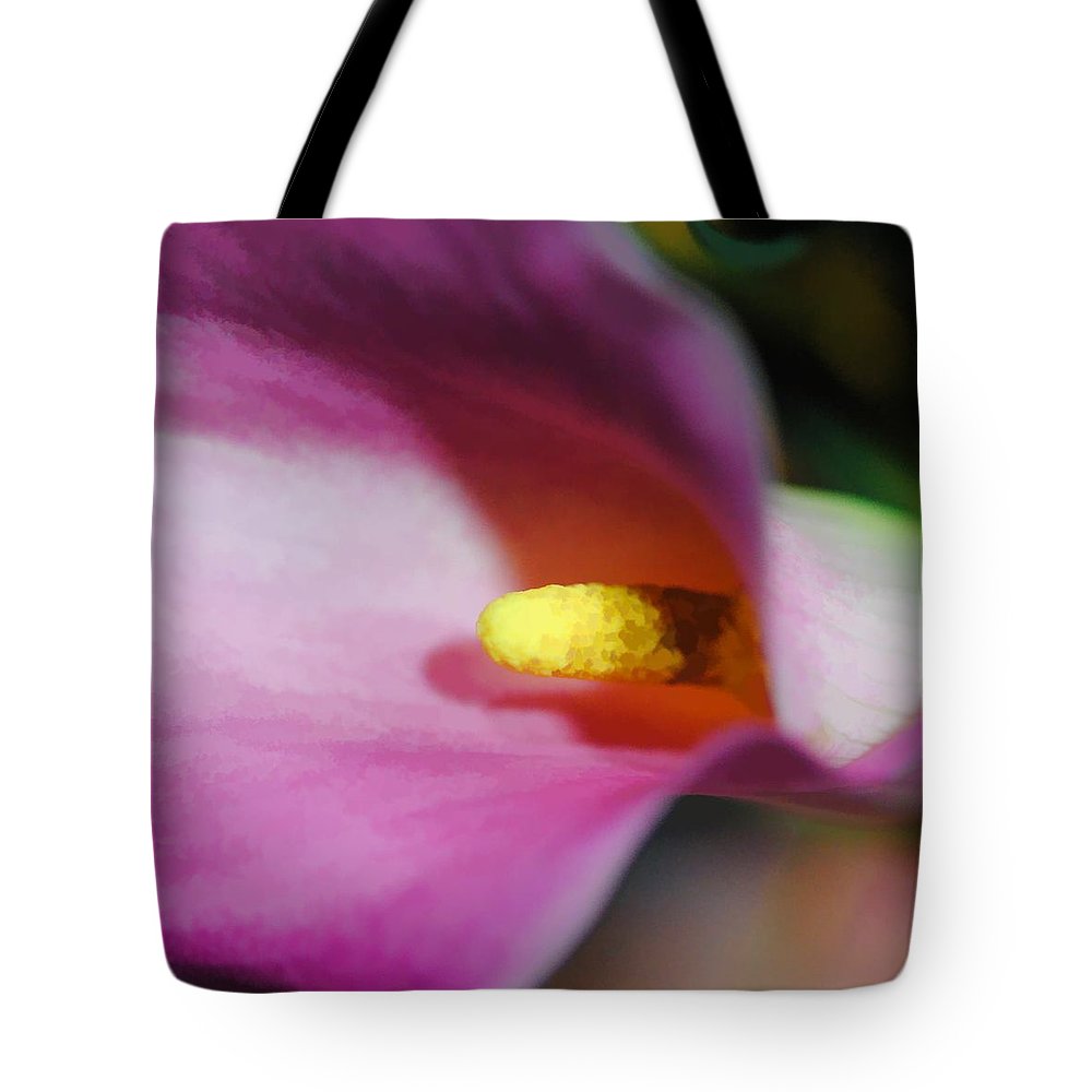 Pink Calla Lily Sideview - Tote Bag