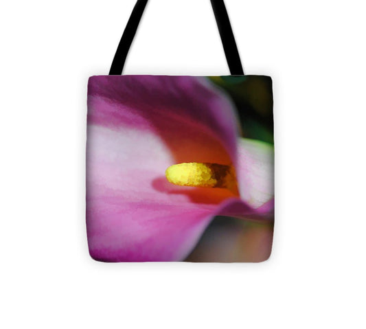 Pink Calla Lily Sideview - Tote Bag