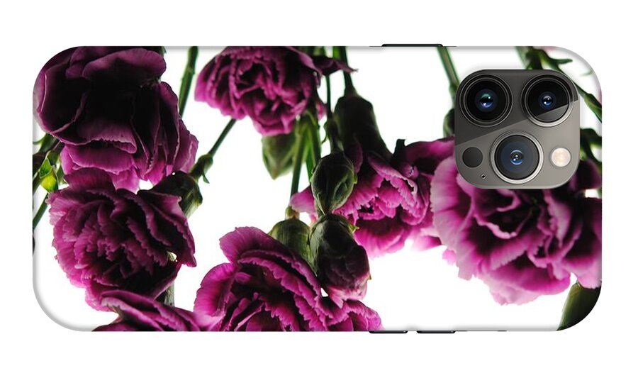 Pink Carnations on White - Phone Case