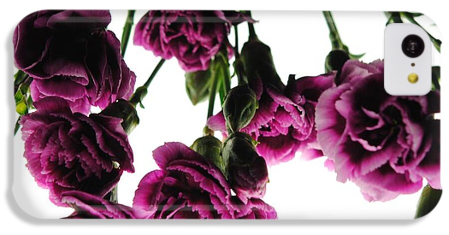 Pink Carnations on White - Phone Case