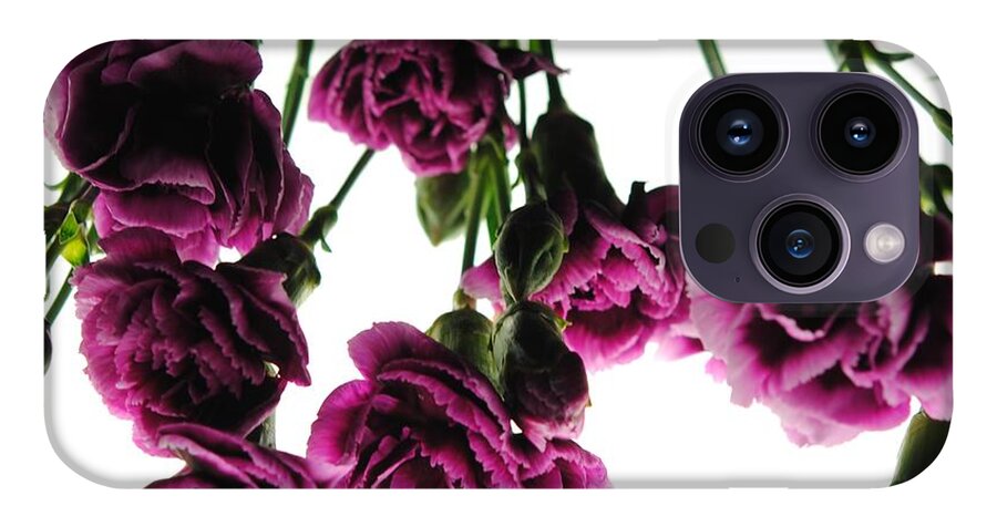 Pink Carnations on White - Phone Case