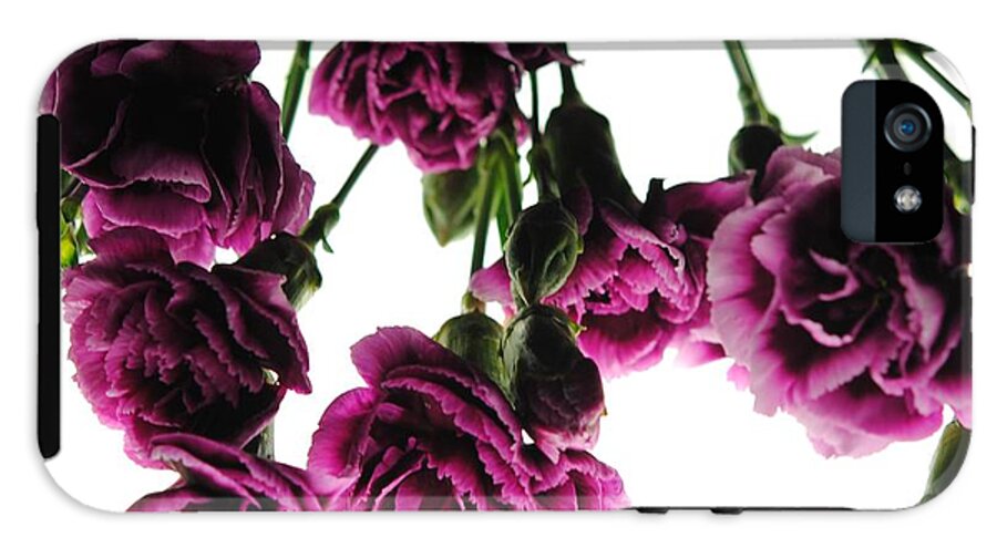 Pink Carnations on White - Phone Case