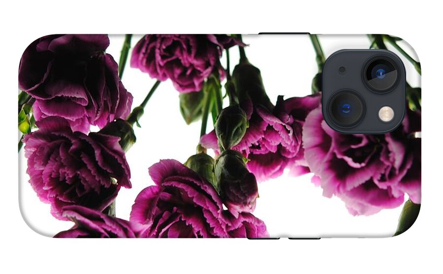 Pink Carnations on White - Phone Case