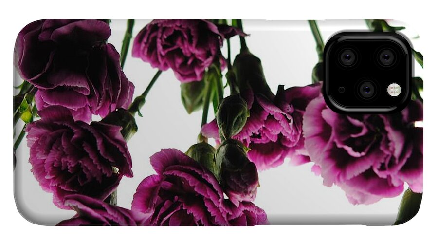 Pink Carnations on White - Phone Case