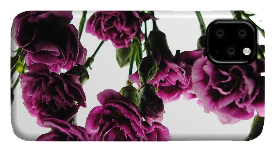 Pink Carnations on White - Phone Case