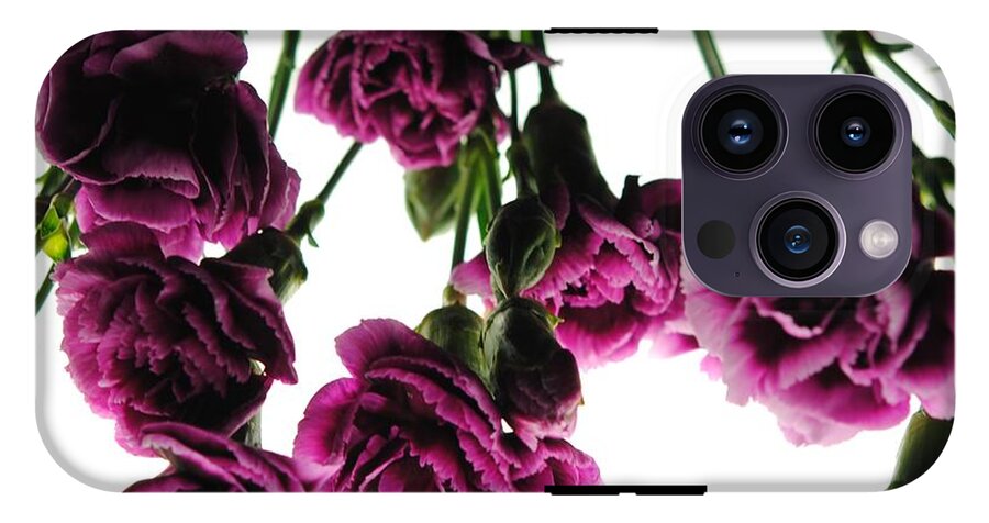 Pink Carnations on White - Phone Case