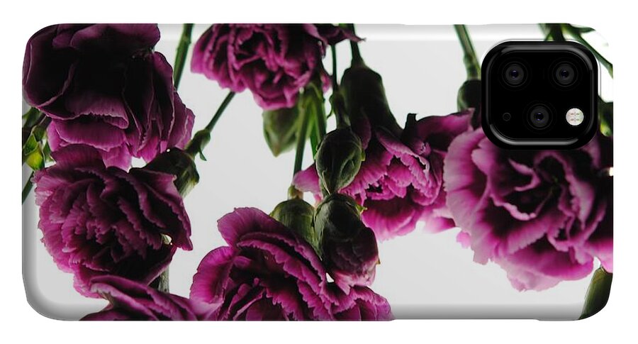 Pink Carnations on White - Phone Case