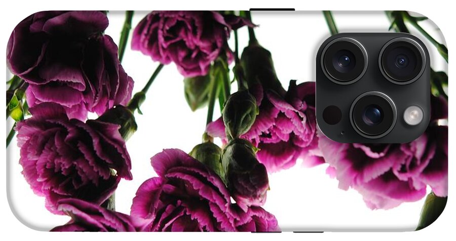 Pink Carnations on White - Phone Case