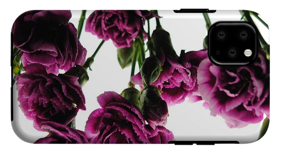 Pink Carnations on White - Phone Case