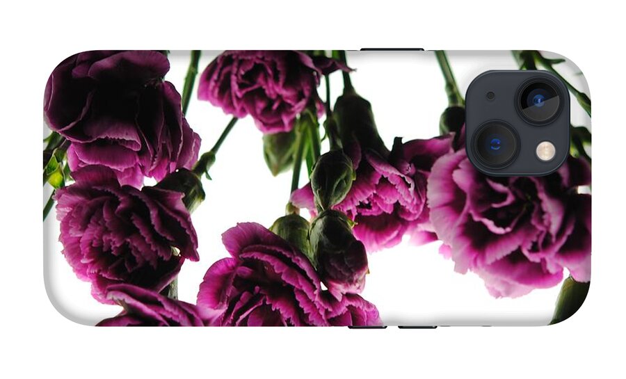 Pink Carnations on White - Phone Case