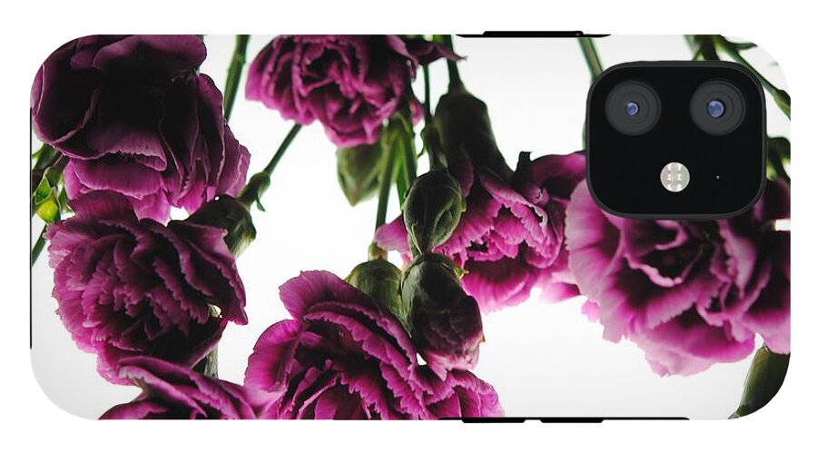 Pink Carnations on White - Phone Case