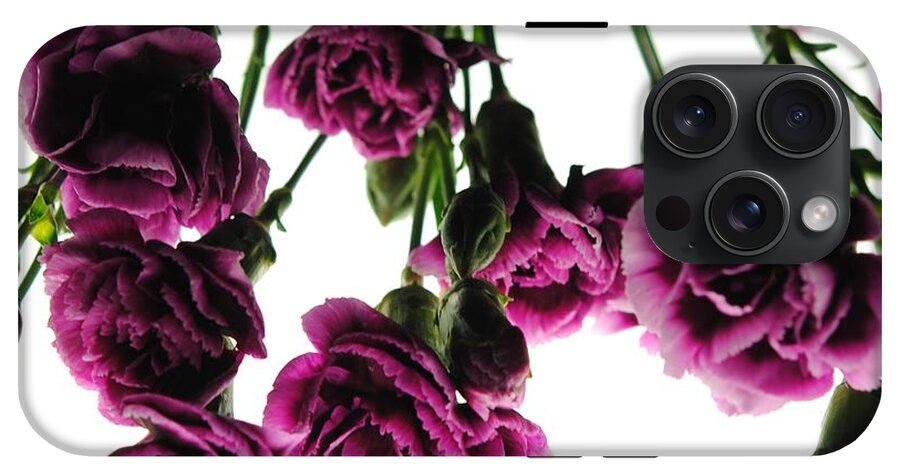 Pink Carnations on White - Phone Case