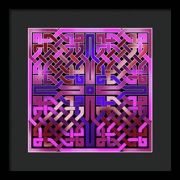 Pink Celtic Knot Square - Framed Print