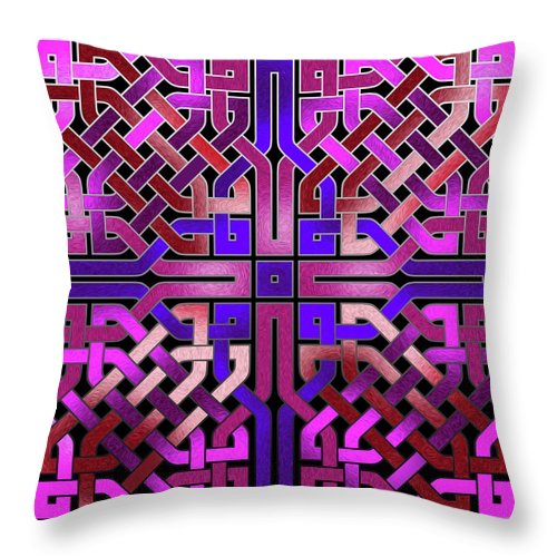 Pink Celtic Knot Square - Throw Pillow