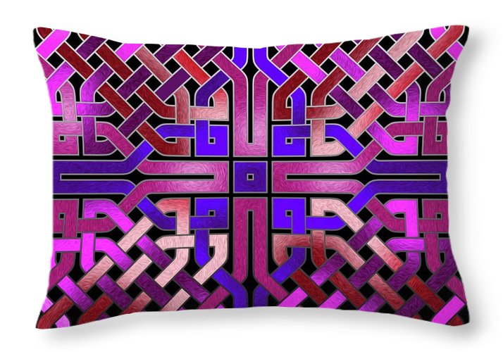 Pink Celtic Knot Square - Throw Pillow
